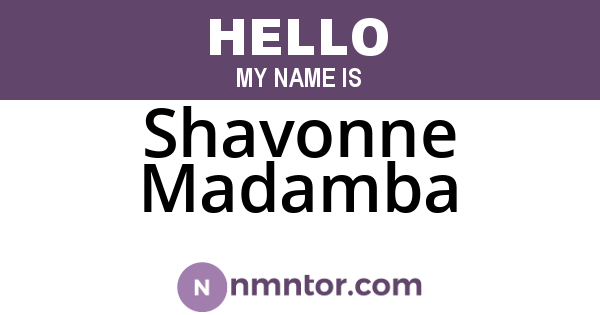 Shavonne Madamba