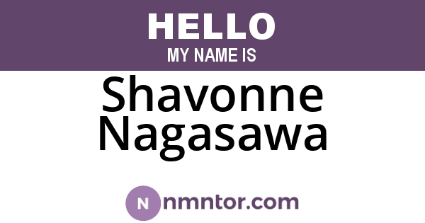 Shavonne Nagasawa