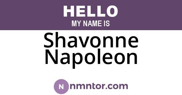 Shavonne Napoleon