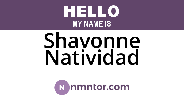 Shavonne Natividad
