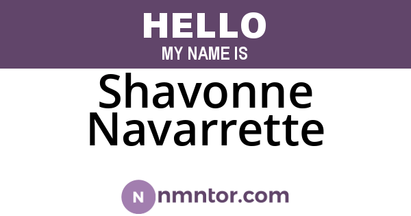 Shavonne Navarrette