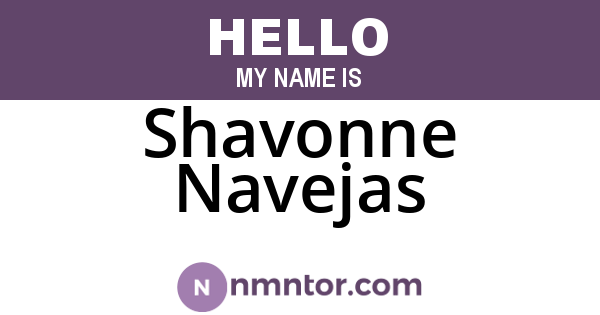 Shavonne Navejas