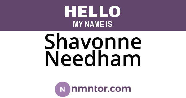 Shavonne Needham
