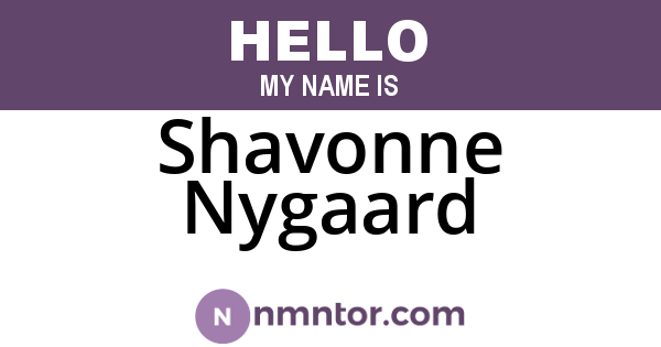 Shavonne Nygaard