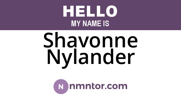 Shavonne Nylander