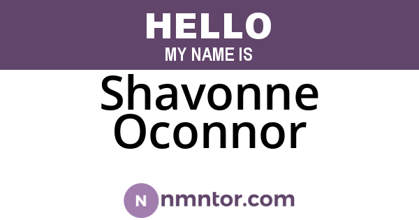 Shavonne Oconnor