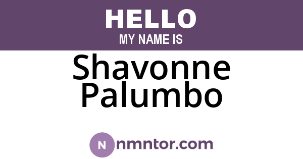 Shavonne Palumbo