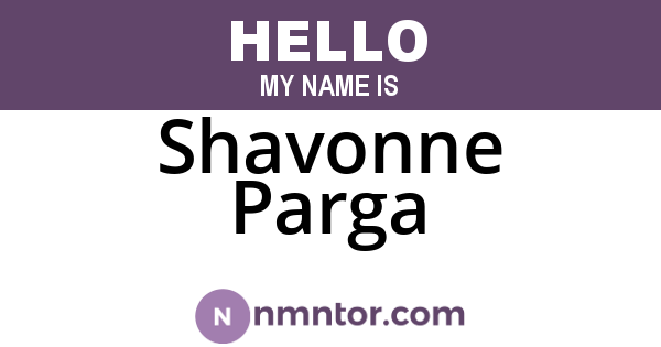 Shavonne Parga