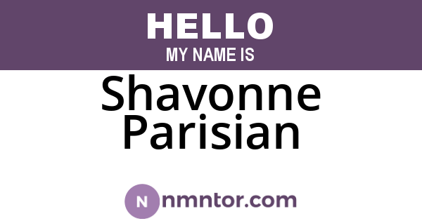 Shavonne Parisian
