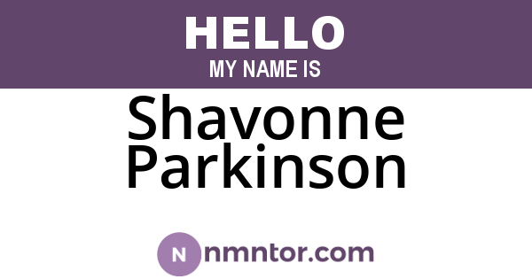 Shavonne Parkinson
