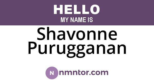 Shavonne Purugganan