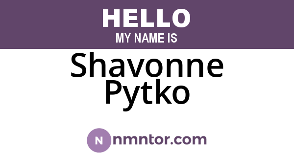 Shavonne Pytko