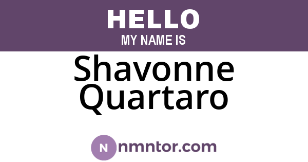 Shavonne Quartaro