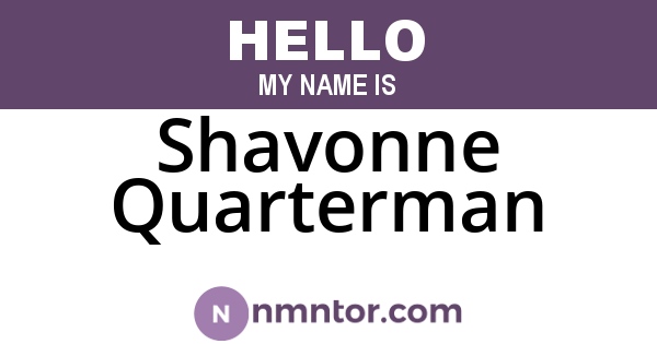 Shavonne Quarterman