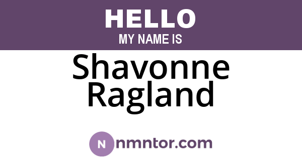 Shavonne Ragland