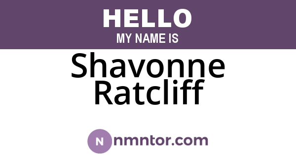Shavonne Ratcliff