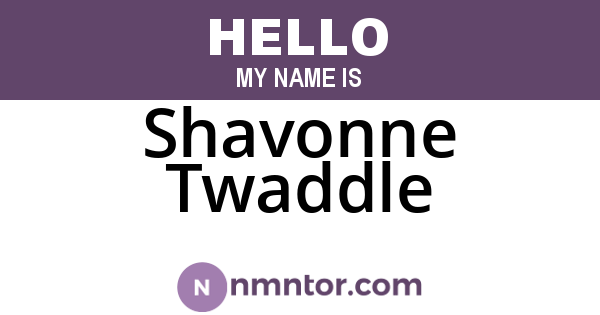 Shavonne Twaddle