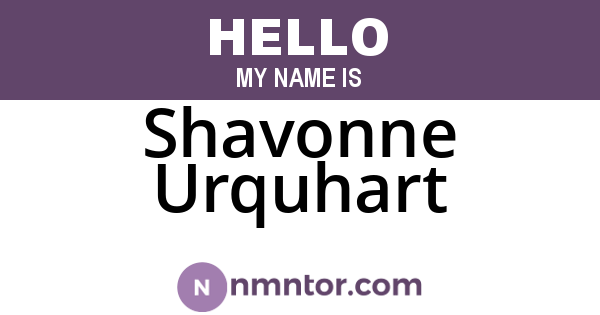 Shavonne Urquhart