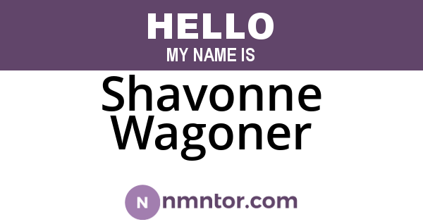 Shavonne Wagoner