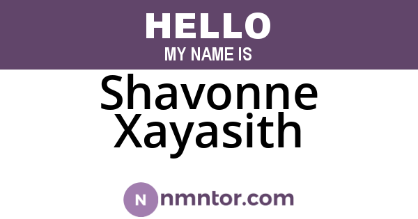 Shavonne Xayasith
