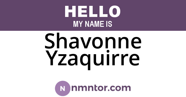 Shavonne Yzaquirre