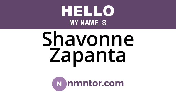 Shavonne Zapanta