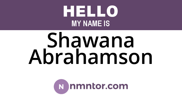Shawana Abrahamson
