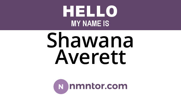 Shawana Averett