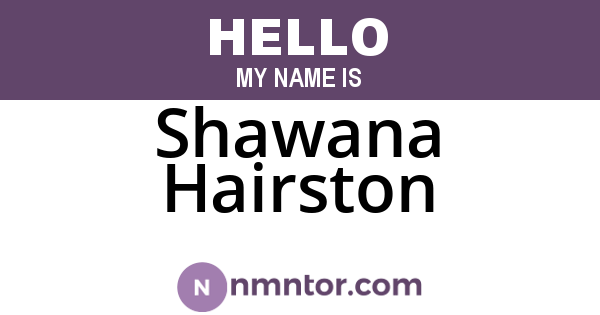 Shawana Hairston