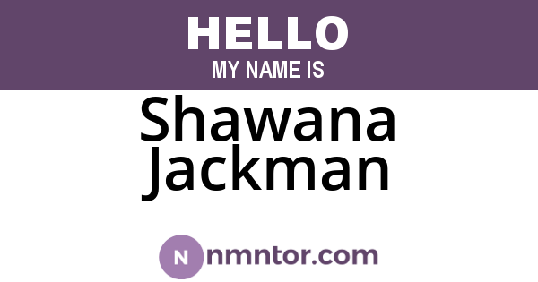 Shawana Jackman