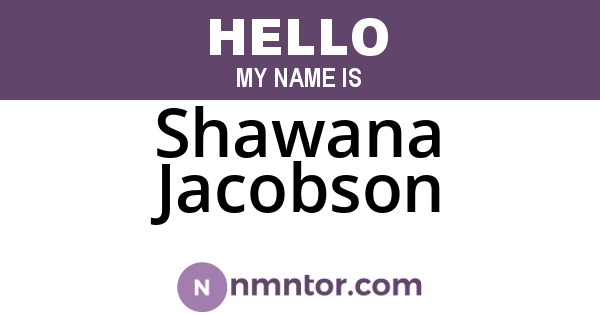 Shawana Jacobson