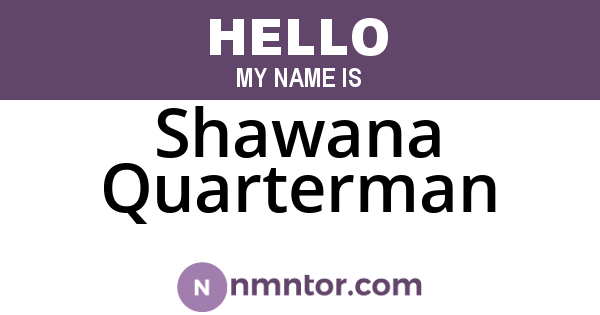 Shawana Quarterman