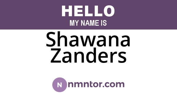 Shawana Zanders