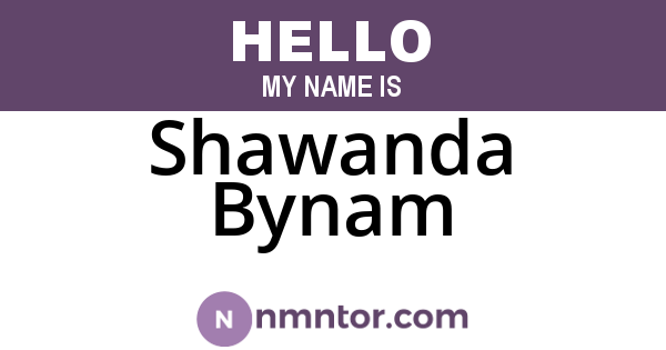 Shawanda Bynam