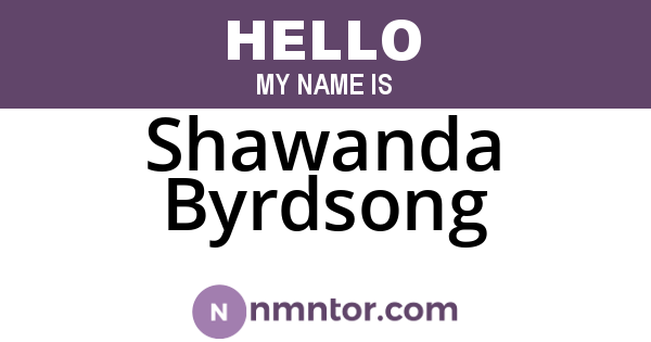 Shawanda Byrdsong
