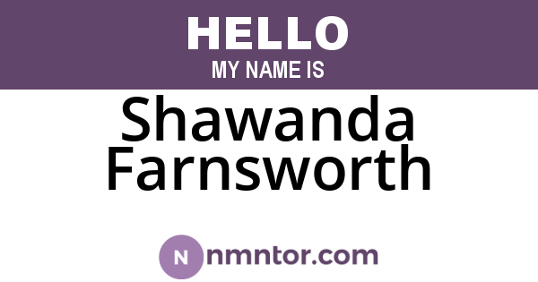Shawanda Farnsworth