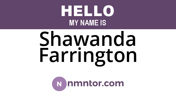 Shawanda Farrington