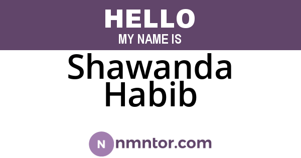 Shawanda Habib