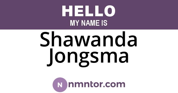 Shawanda Jongsma
