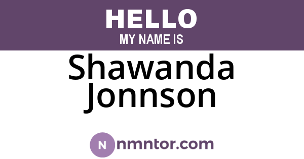 Shawanda Jonnson
