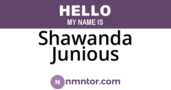 Shawanda Junious