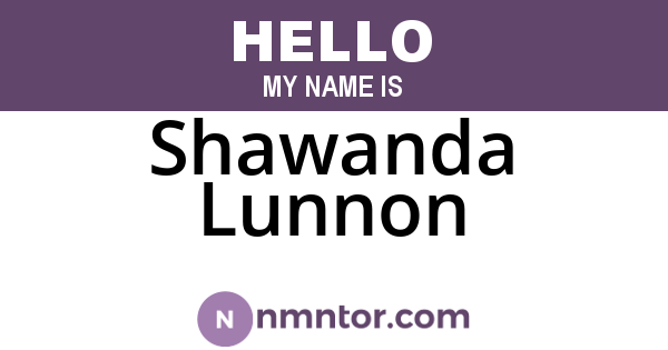 Shawanda Lunnon