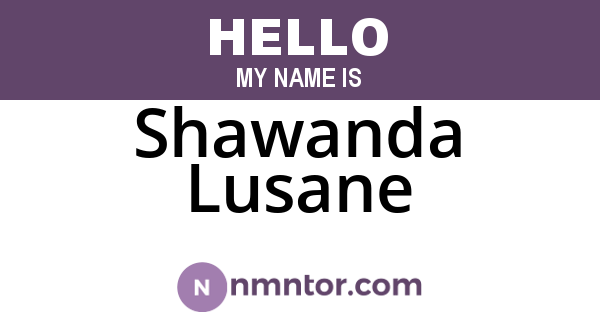 Shawanda Lusane