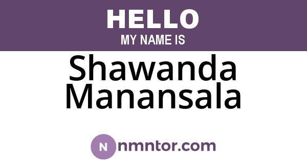 Shawanda Manansala