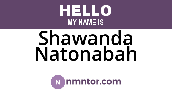 Shawanda Natonabah