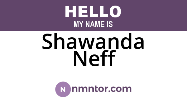 Shawanda Neff