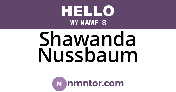 Shawanda Nussbaum