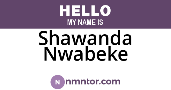 Shawanda Nwabeke