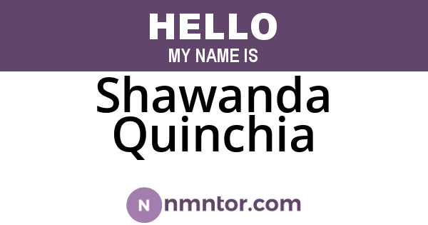 Shawanda Quinchia