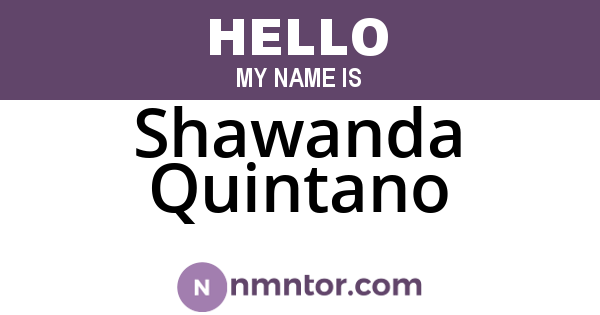 Shawanda Quintano
